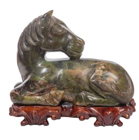 Asian Carved Jadeite Jade Horse