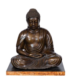 Asian Seated Bronze Buddha