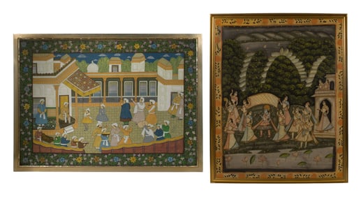 Mughal Style Watercolor Paintings