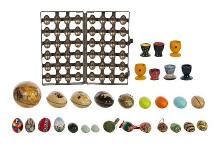 Egg Form Chocolate Mold and Decorative Egg Assortment