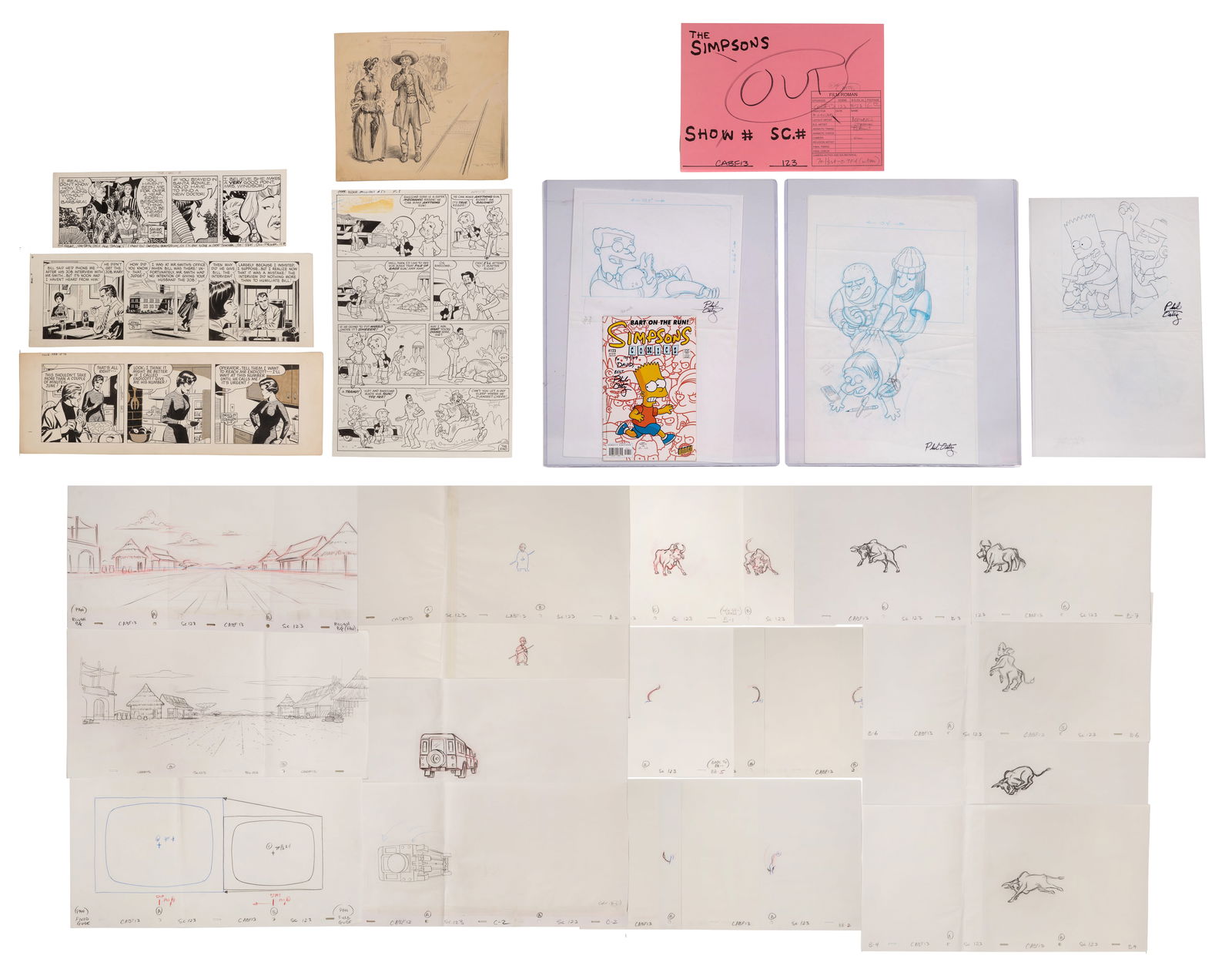 Comic Strip Production Art Assortment (1 of 1)