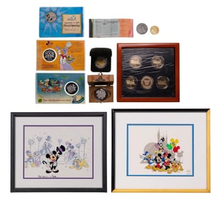 Disney Commemorative Medallion and Celebration Sericel Assortment