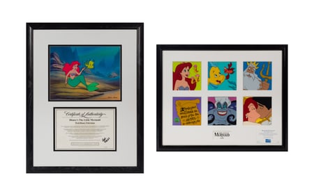Disney 'The Little Mermaid' Television Production Cel and Sericel