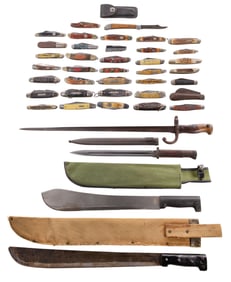 Pocket Knife, Bayonet and Machete Assortment