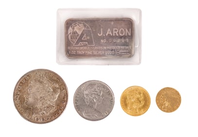 US and World Gold and Silver Coin Assortment