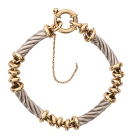 14k White and Yellow Gold Bracelet