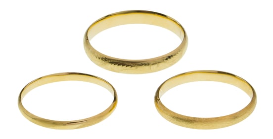 14k Yellow Gold Hinged Bangle Bracelets