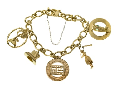 14k Gold Charm Bracelet