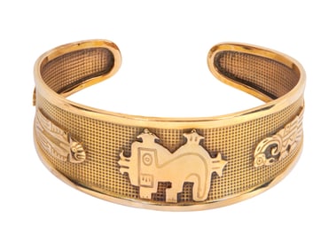 18k Yellow Gold Cuff Bracelet