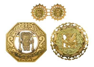 18k Yellow Gold Brooch Assortment
