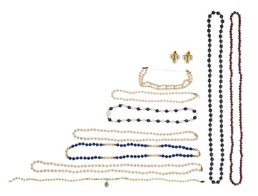 14k Yellow Gold and Bead Jewelry Assortment