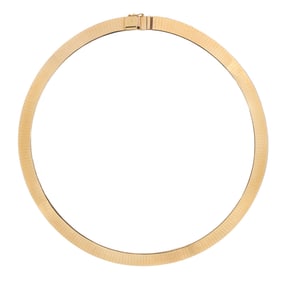 14k Yellow Gold Omega Necklace