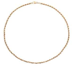 14k Yellow Gold Twisted Rope Necklace