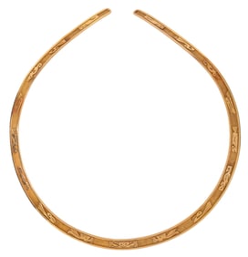 18k Yellow Gold Cuff Necklace