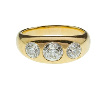 14k Yellow Gold and Diamond Ring