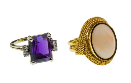 18k Gold and Gemstone / Stone Rings