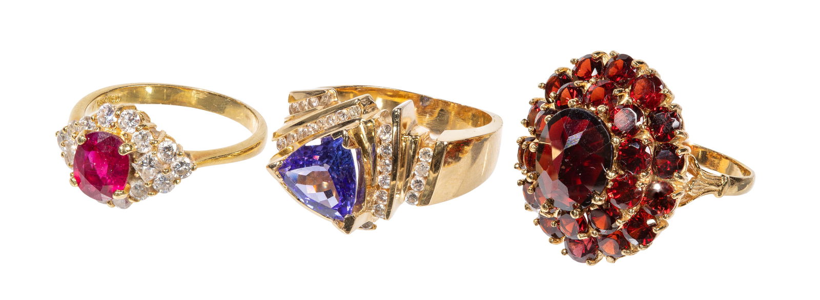 18k Yellow Gold and Gemstone Ring Assortment (1 of 1)