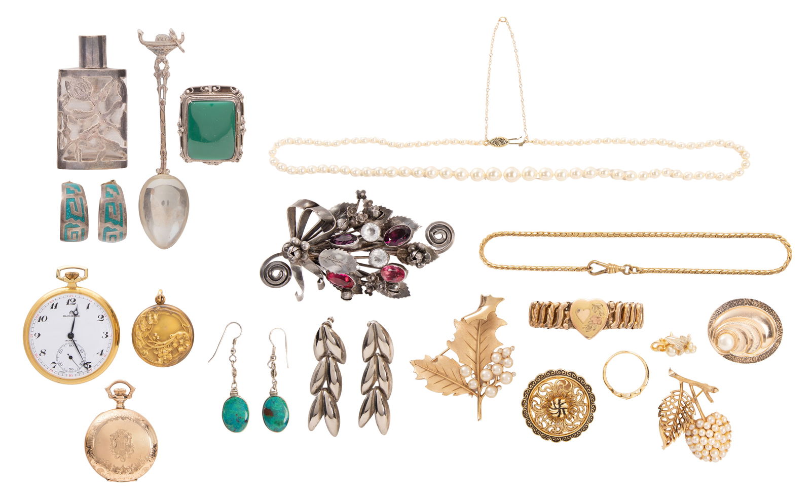 Silver and Costume Jewelry and Watch Assortment (1 of 6)