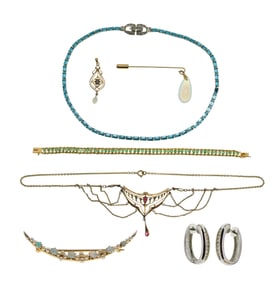 14k Gold and Costume Jewelry Assortment