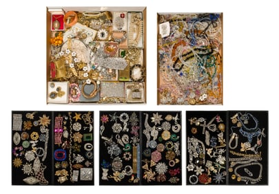 Rhinestone and Costume Jewelry Assortment