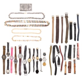 Pearl Necklace and Wristwatch Assortment
