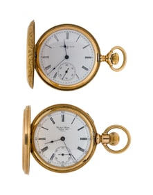 14k Yellow Gold Hunter Case Pocket Watches
