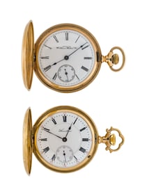 14k Yellow Gold Hunter Case Pocket Watches