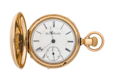 Elgin National Watch Co. 14k Yellow Gold Hunter Case Pocket Watch