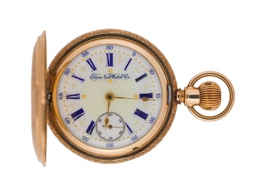 Elgin National Watch Co. 14k Yellow Gold Hunter Case Pocket Watch