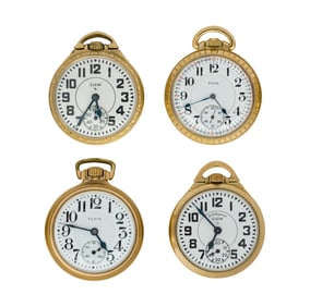 Elgin Railroad Open Face Pocket Watch Assortment