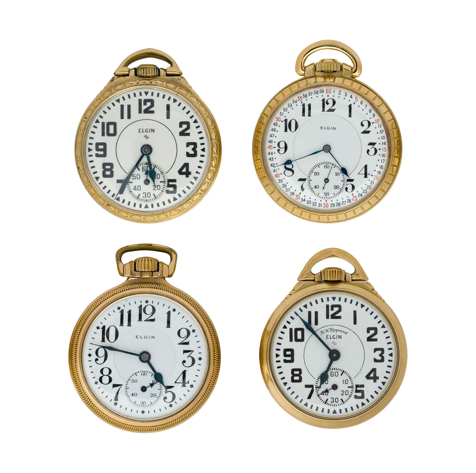 Elgin Railroad Open Face Pocket Watch Assortment (1 of 3)