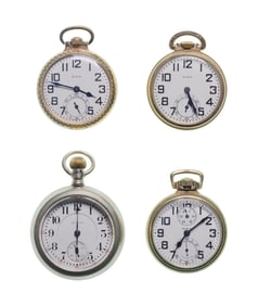 Elgin Railroad Open Face Pocket Watch Assortment