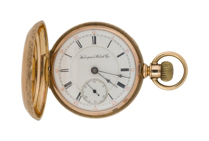 Hampden Watch Co. 14k Yellow Gold Hunter Case Pocket Watch