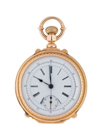 Longines 14k Yellow Gold Open Face Pocket Watch