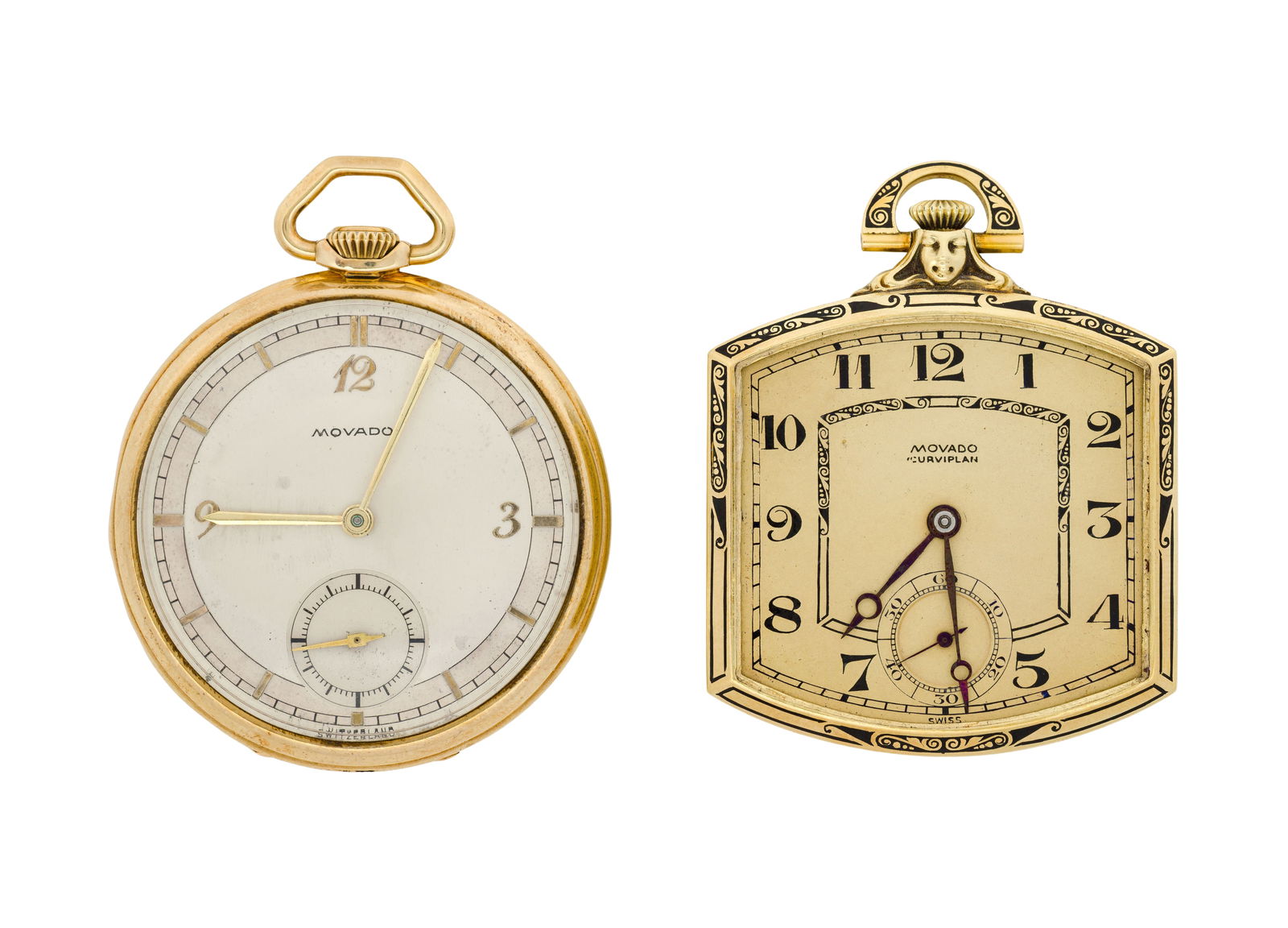 Movado 14k Yellow Gold Open Face Pocket Watches (1 of 4)