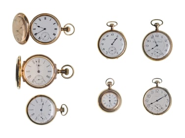 Gold Filled Hunter and Open Face Pocket Watch Assortment