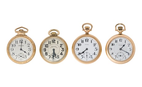 Railroad Open Face Pocket Watch Assortment