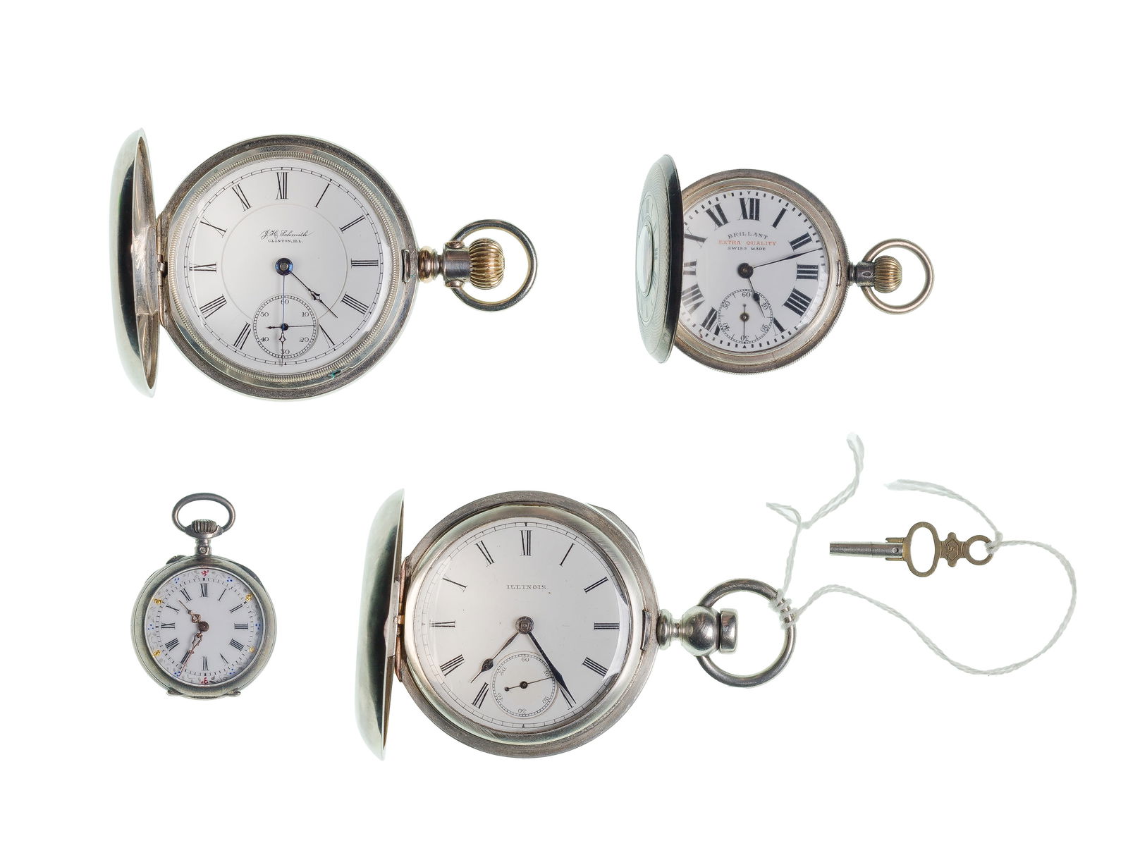 Sterling Silver (935) and Coin Silver (900) Pocket Watch Assortment (1 of 3)