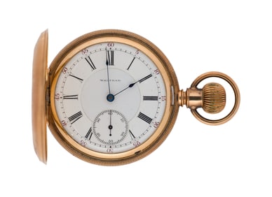 American Waltham Watch Co. 14k Yellow Gold Hunter Case Pocket Watch