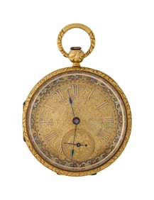Waltham Watch Co. 18k Yellow Gold Open Face Pocket Watch