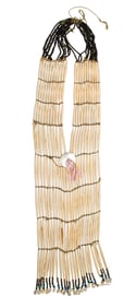 Native American Plains Indian Bone and Cowrie Shell Breastplate / Neckpiece