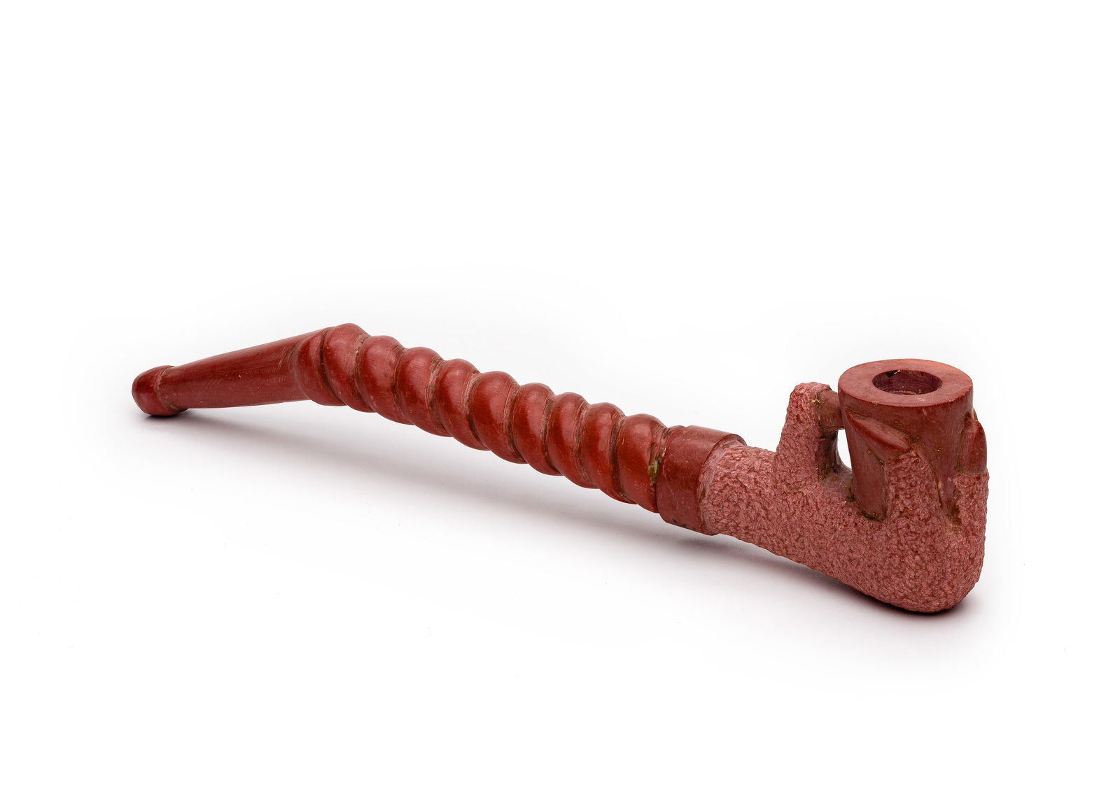 Attributed to Ephraim Taylor (American / Sioux, 1905-1967) Catlinite Carved Eagle Pipe (1 of 2)