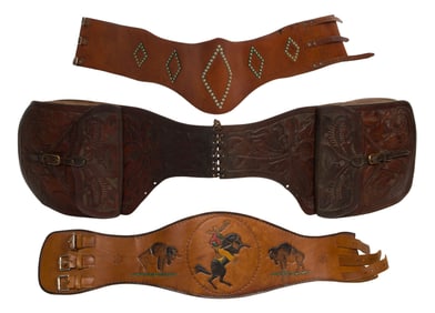 Brown Leather Belt and Saddle Bag Assortment