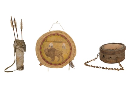 Quiver, Arrows, Shield Cover and Canteen