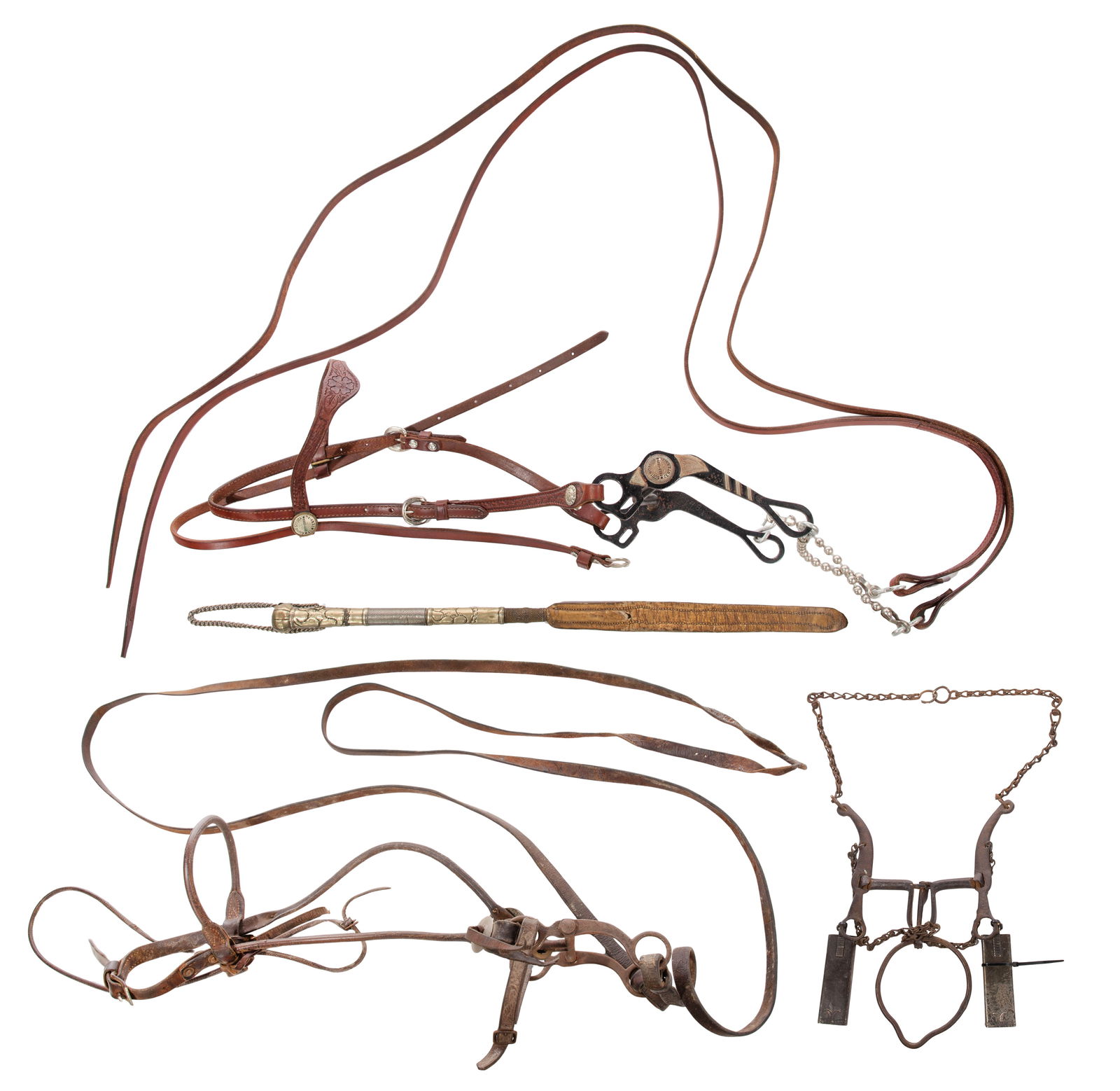 Leather and Metal Horse Tack Assortment (1 of 1)