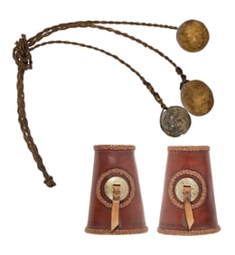 Leather Cuffs with Conchos