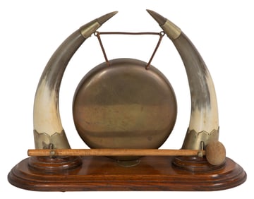 Anglo-Burmese Two-Horn Dinner Gong
