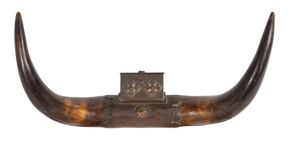 Anglo-Burmese Water Buffalo Horn Ashtray