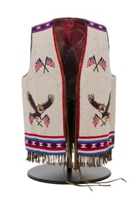 Native American Cheyenne Beaded Hide Vest