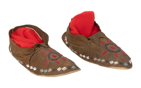 Native American Cheyenne Beaded Moccasins